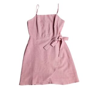 Altard State Baby Pink Wrap Mini Dress